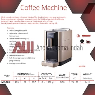 GETRA ME-720 COFFEE MACHINE/MESIN PEMBUAT KOPI HITAM DARI BIJI