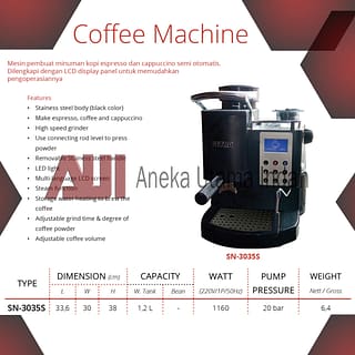 GETRA SN-3035S COFFEE MACHINE / MESIN PEMBUAT KOPI SEMI OTOMATIS