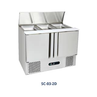 GEA SC-03-2D STAINLESS STEEL UNDER COUNTER CHILLER FOR SALADS AND PIZZA